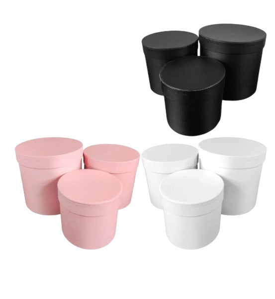 Round/cylinder flower box set