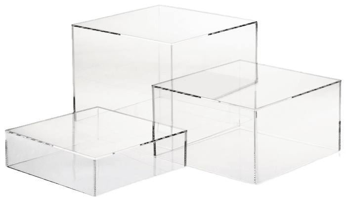 Clear best sale perspex box