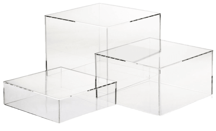 CLEAR ACRYLIC BOXES