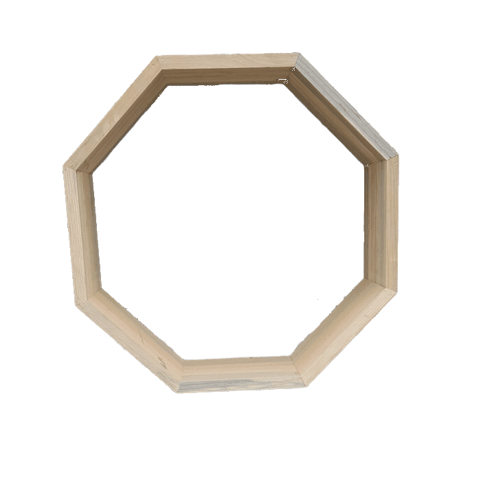 WOOD HEXAGON OPEN SHAPES -9.25" DEEP - Floral Props and Design 