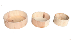 WOOD PLANTERS - ROUND - BIRCH