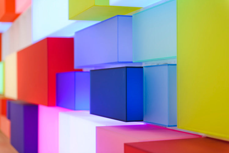 COLORED ACRYLIC PEDESTAL _ 3/16