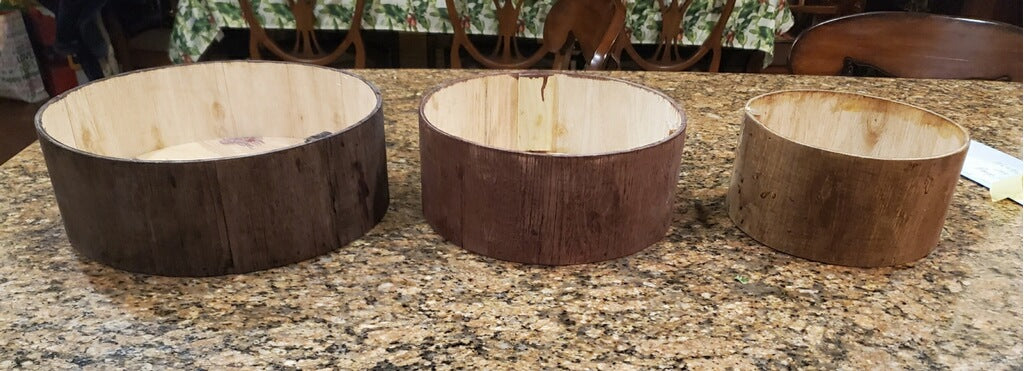 WOOD PLANTERS - ROUND - BIRCH
