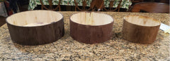 WOOD PLANTERS - ROUND - BIRCH