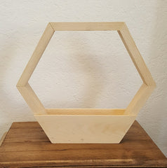 WOOD PLANTERS -HEXAGON   