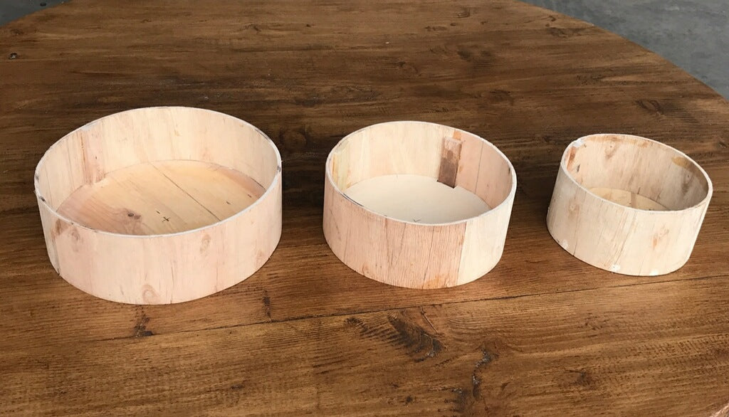 WOOD PLANTERS - ROUND - BIRCH   