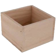 SQUARE WOOD PLANTER BOXES - BIRCH - MITERED - Floral Props and Design 